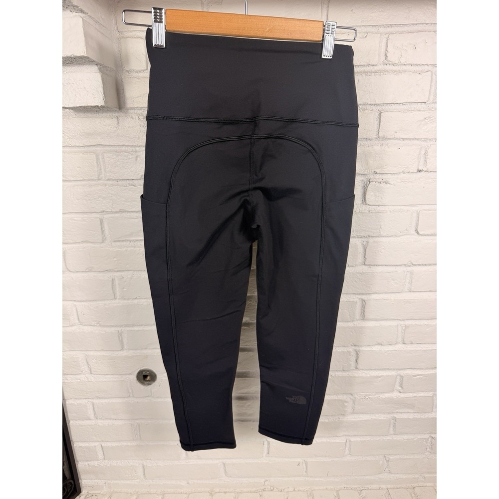 The North Face Leggings Womens S Black Green Camo‎ Crop Pocket Active Yoga - Picture 7 of 7